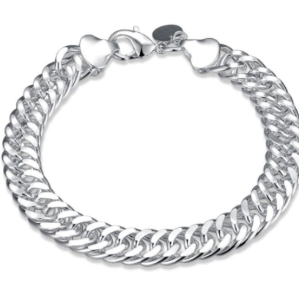 Silver Women Or Men Chain Bracelet